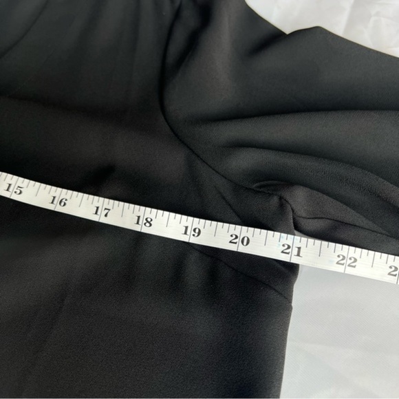 J. Crew Mercantile V-Neck Long Sleeve Sheer Blouse Tie Bell Sleeves, Black 8 NWT - Picture 11 of 12